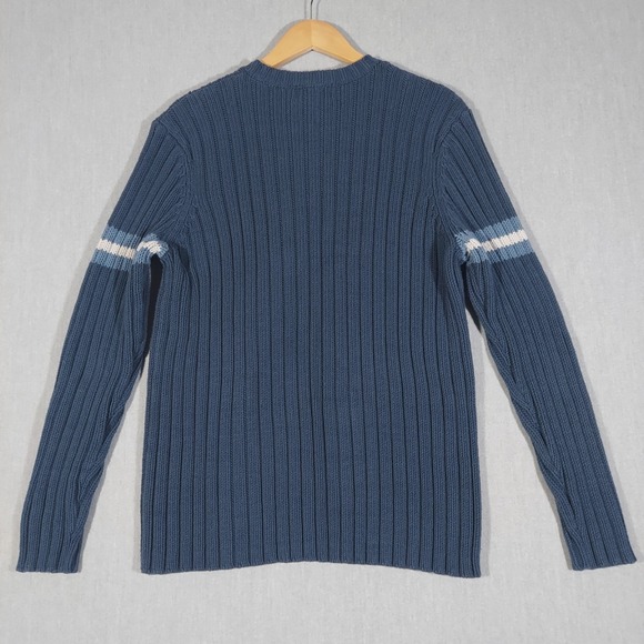 Old Navy Y2K Sweater Ribbed Varsity Striped Mens XXL Preppy Grandpacore Casual - Picture 6 of 14